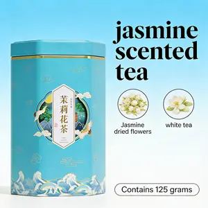 Jasmine Tea - Premium Scented Loose Leaf Tea 125g x 2 Cans Natural Fragrant Beverage from China