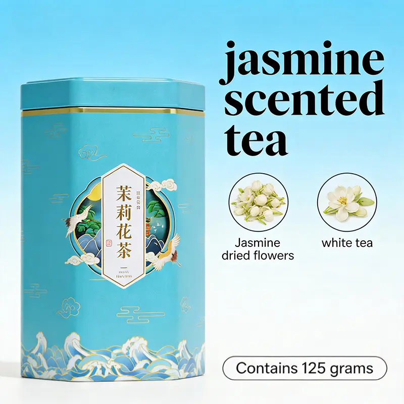 Jasmine Tea - Premium Scented Loose Leaf Tea 125g x 2 Cans Natural Fragrant Beverage from China