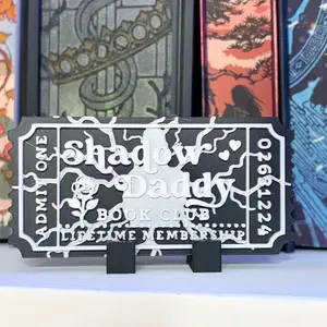 3d Printed Shelf Trope Ticket - Shadow Daddy Book Club