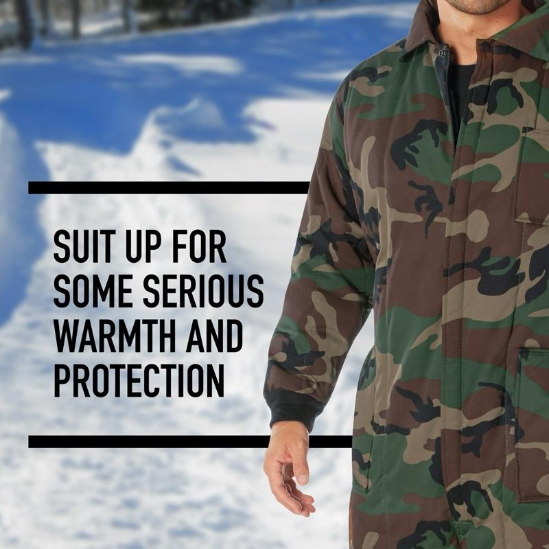 ROHTCO Men's Insulated Coveralls - Lightweight and Durable Workwear with Multiple Pockets - Clothing, Menswear