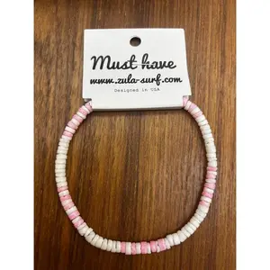 Pink & White Anklet