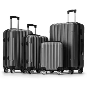 4 Piece Luggage Sets,  Large Capacity Lightweight Luggage Sets with TSA Lock & Spinner Wheels, for Business Trip School Starts (16"/20"/24"/28")