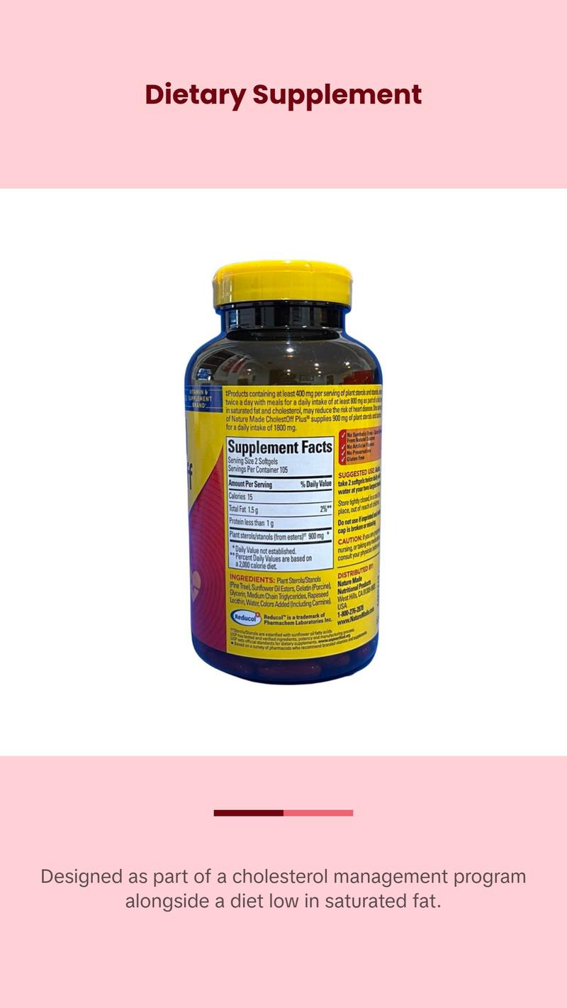 Nature Made CholestOFF Plus, 210 Softgels Supplement Healthcare Vitamin Edible Fitness Dietary Nature Made CholestOFF Plus, 210 Softgels Supplement Healthcare Vitamin Edible Fitness Dietary