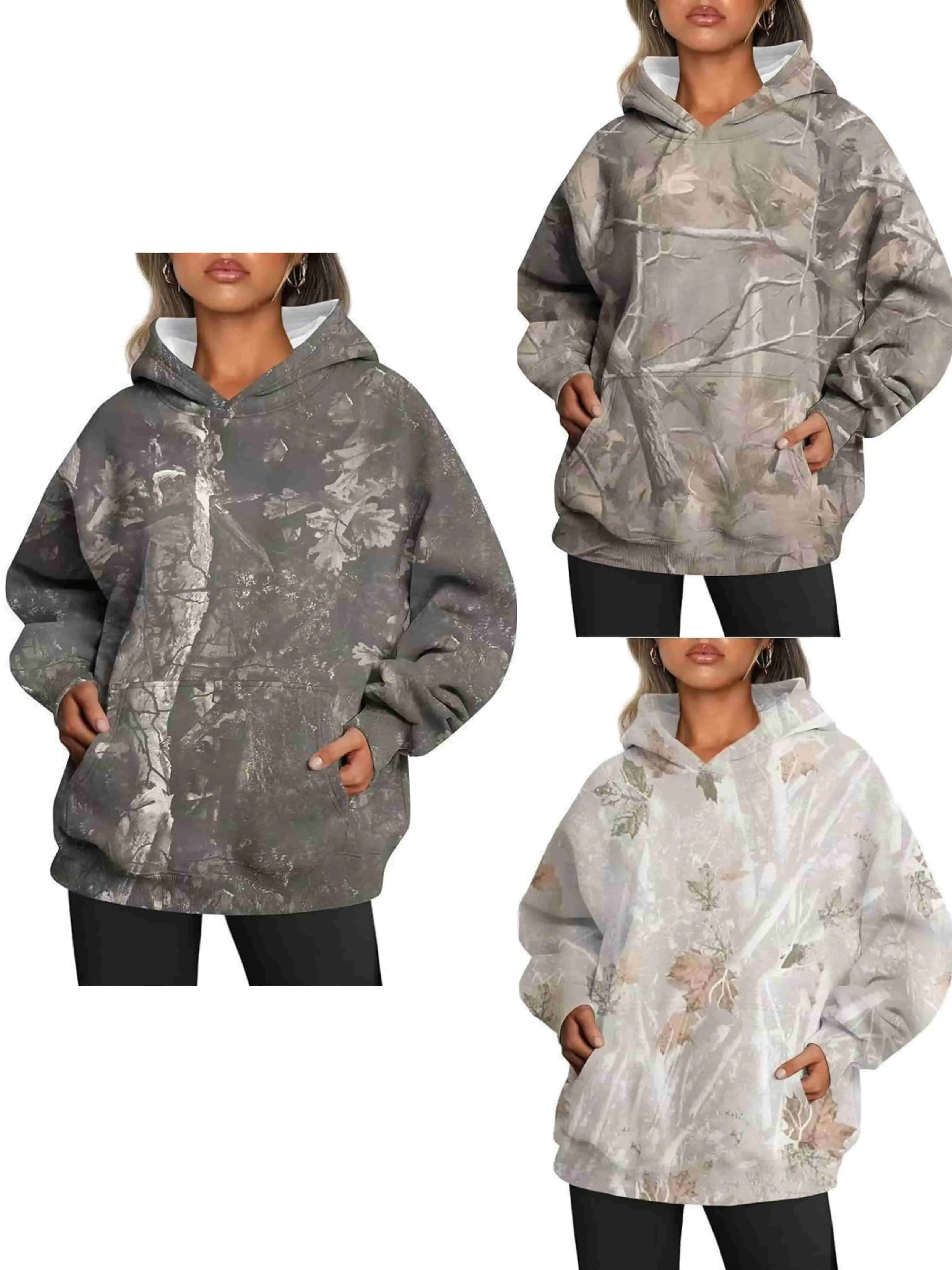 Comfort Hoodies – Oversized Camouflage Pullover Hoodie with Pocket, Long Sleeve Tops, Fall Tops, Women’s Fall Clothing, camohoodie