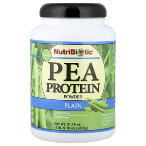 NutriBiotic Pea Protein Powder, Plain, 1 lb 5.16 oz (600 g)