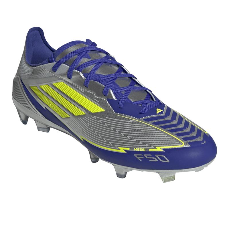 adidas Mens F50 Pro Messi Firm Ground Soccer Cleats  - Silver, Yellow