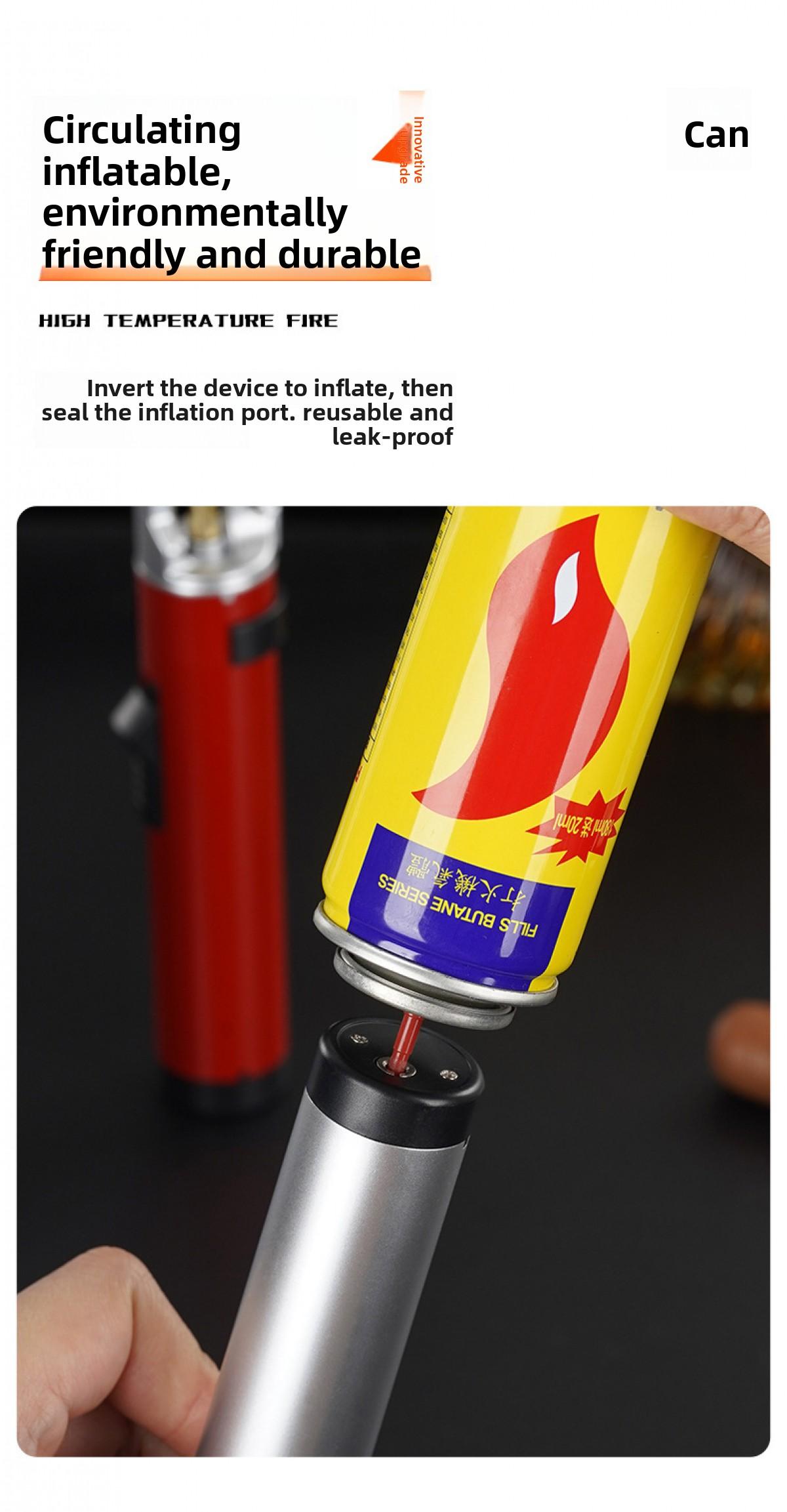 Windproof Lighter, Adjustable Flame Size High Temp Torch Lighter, Durable Zinc Alloy Bottle With Opener, High Temperature 1300 °   C Proof Igniter For Camping Grilling And Emergency Use Torch Lighters Refillable (No Fuel)