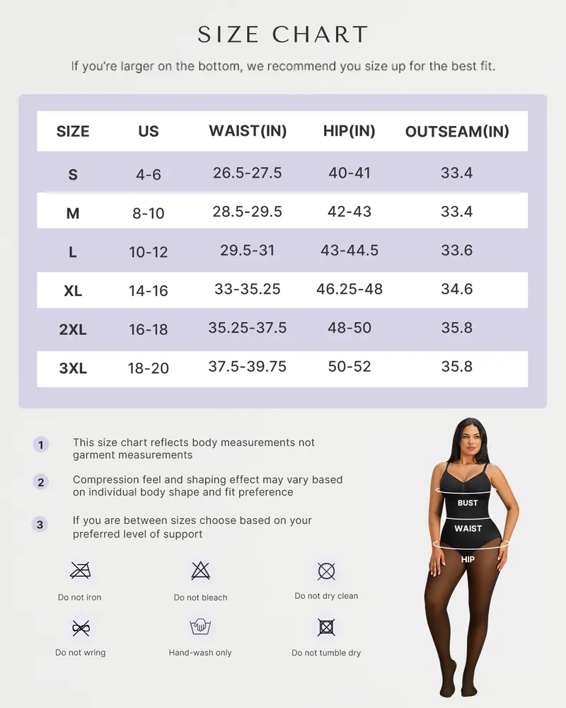 SHAPELLX Sheer-Panel with Fleece Lined Tights Stay-Warm Tummy Control Sheer Effect Tights Bodysuit Black Basic