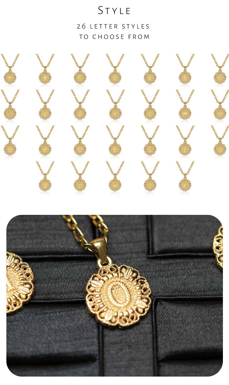 GGIRL Initial Pendant Necklace 26-letter during necklace 18K Gold Plated female clavile neck chain male accessories Fashion Jewelry Gift for Holiday Haul Christmas Birthdays Anniversaries