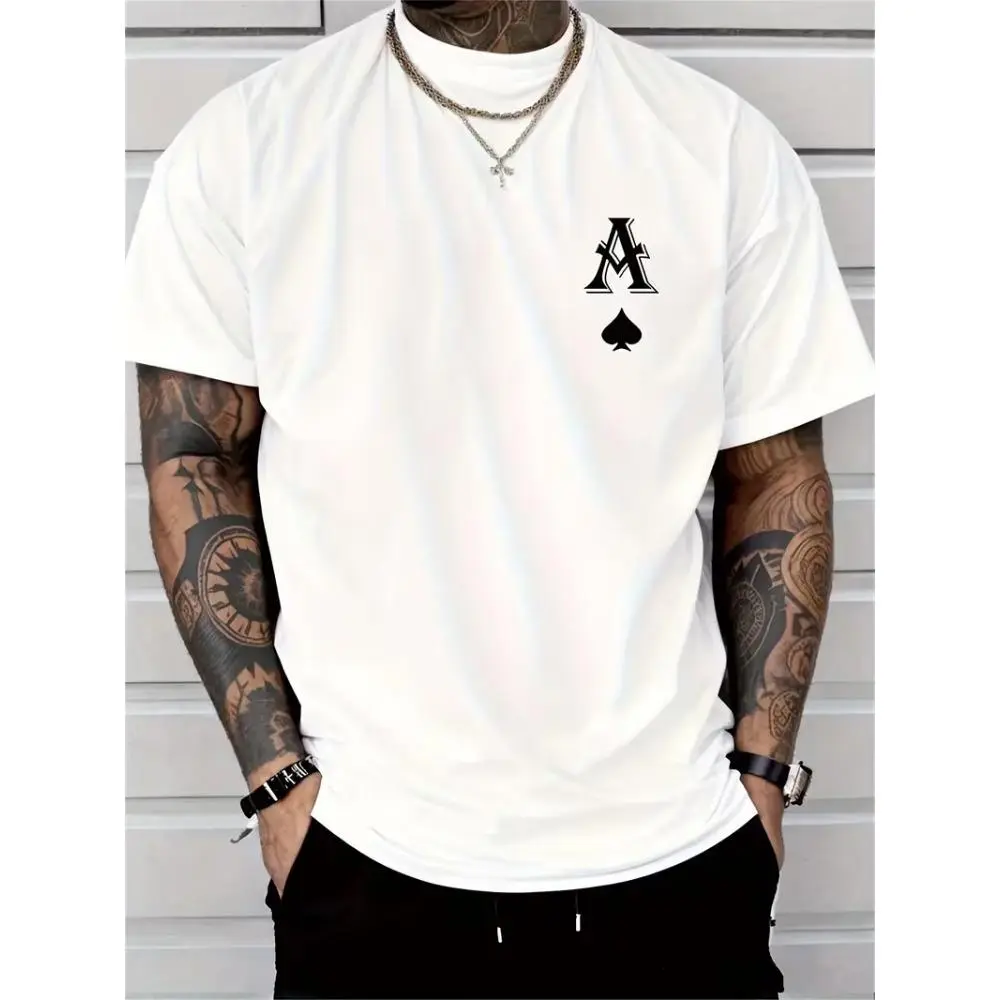Women's Poker Graphics Short-Sleeve Crew Neck Tee - Smooth Seamless Fabric, Casual Comfy Summer Clothing Top