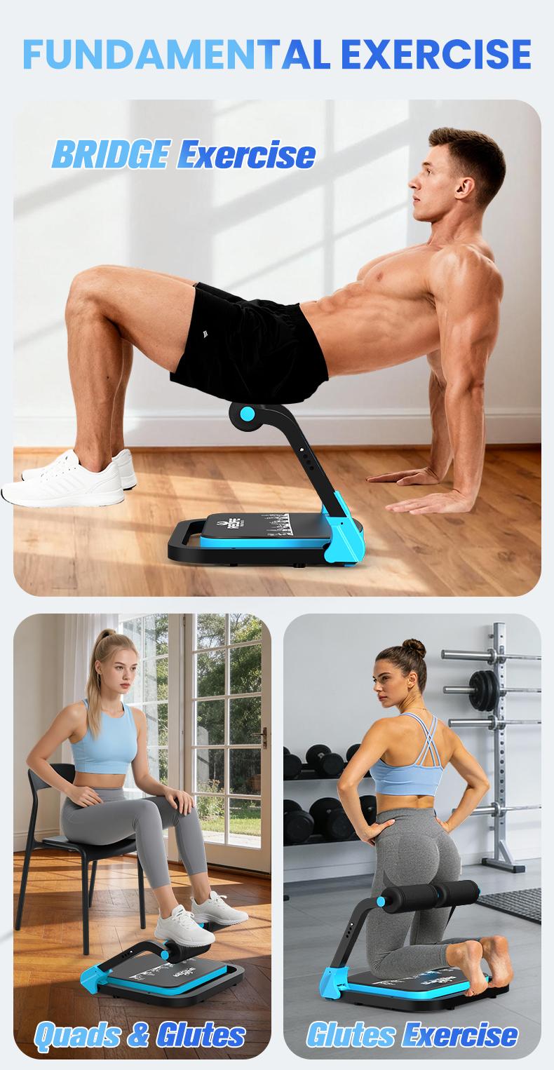 RELIFE Sit-Up Ab Trainer 330LBS Capacity Core Crunch & Roll-Up Machine Home Gym Abdominal Workout Equipment Ideal New Year Gift