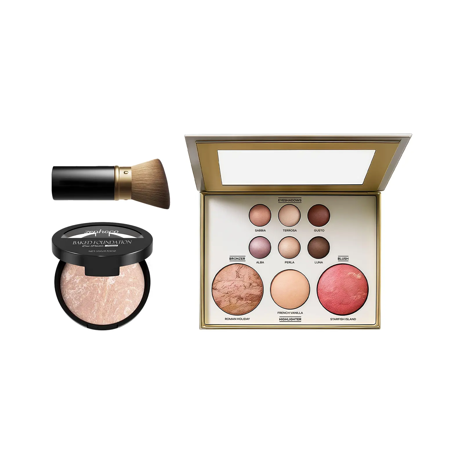 AMZ Makeup Tray Set 03# Beauty Tools Multi-Functional Combination Makeup Box Stage Light Makeup Nude Makeup Portable Touchup
