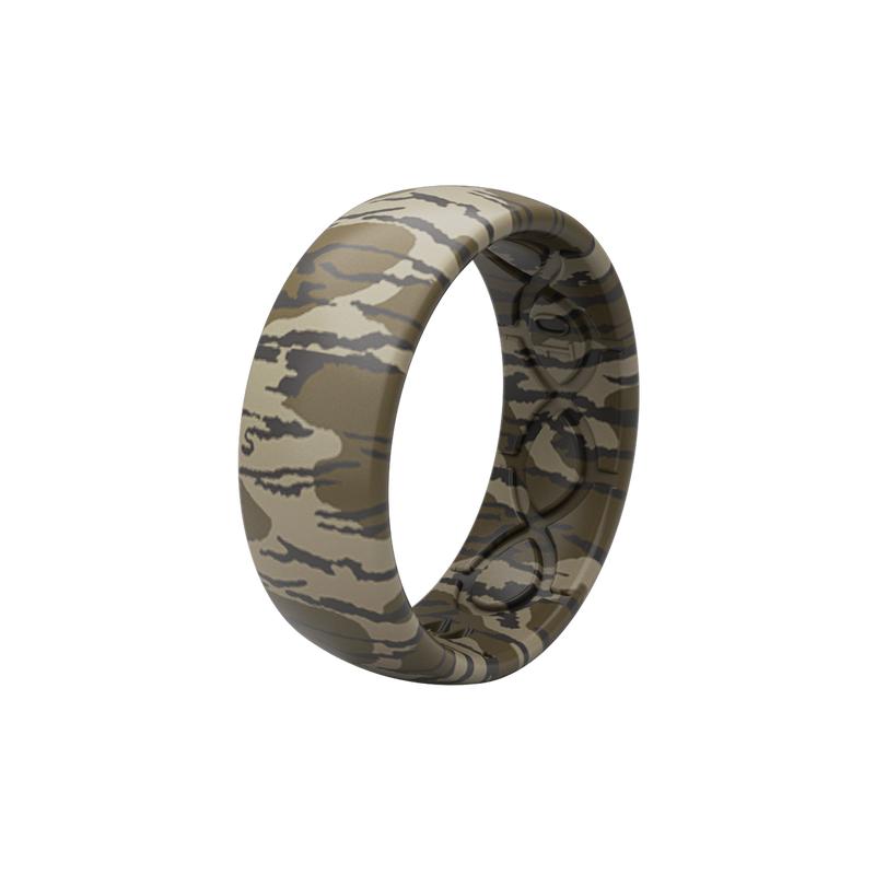 Groove Life x Mossy Oak Ring - Bottomland Camo Silicone Ring | Breathable, Comfortable, Camouflage Rubber Wedding Rings for Men, Men's Jewelry, Accessory, Limited Lifetime Warranty