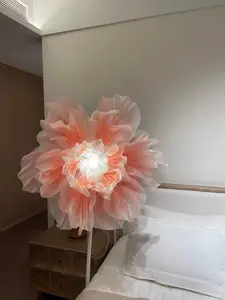 32inches Simulated opening and closing flowers floor lamp, electromechanical moving flowers, automatically sensing silk flowers, decorative ornaments, window display sets.