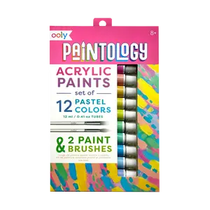Paintology Acrylic Paints Set - Pastel Colors - Set of 12