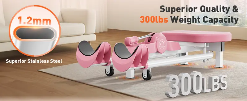 FED Fitness LS1 Unisex Adjustable Leg Stretcher Machine - Home Exercise Machine with Adjustable Stretching Angles, 4'-6' Fit Range for Flexibility, Strength Training (Beginners, Yoga/Martial Arts Enthusiasts)