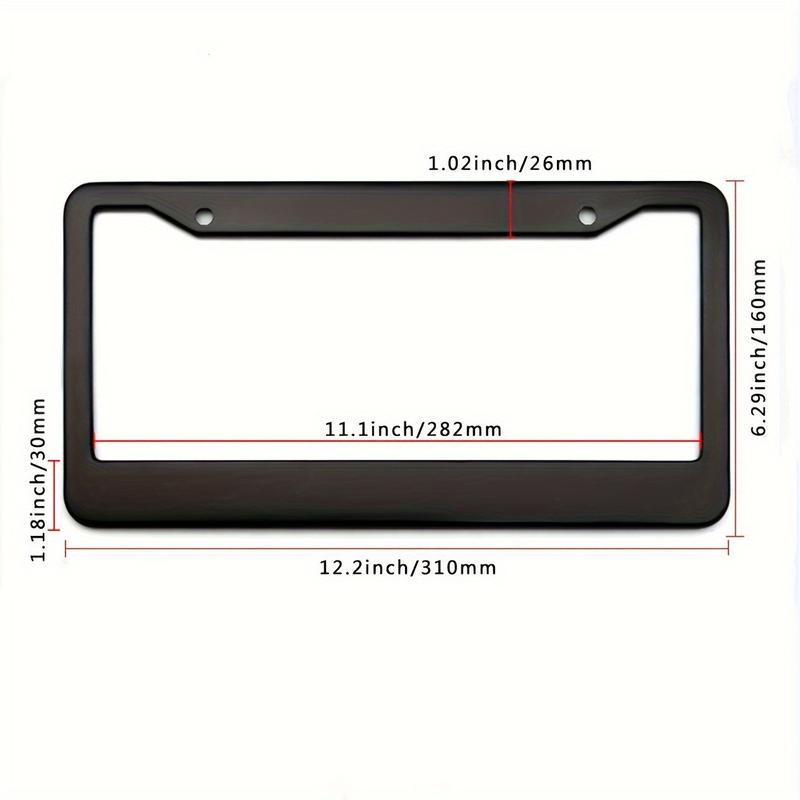 US Standard Aluminum Alloy Black American American Car License Plate Frame Cross-border License Plate Frame Car Modification To Adapt To UV Craft US Standard Aluminum Alloy Black American American Car License Plate Frame Cross-border License Plate Frame Car Modification To Adapt To UV Craft