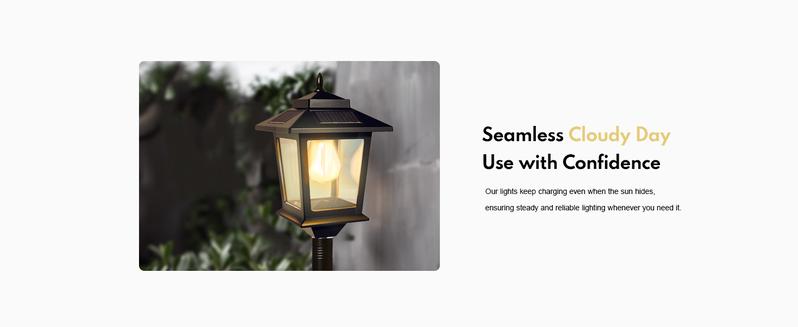 [Two Pack] 63" Solar Lamp Post Lights, Waterproof Outdoor Pole Lights for Patio, Garden, Yard, Pathway, Front & Back Door, Warm White with Replaceable Bulbs, Valentinesdaygift