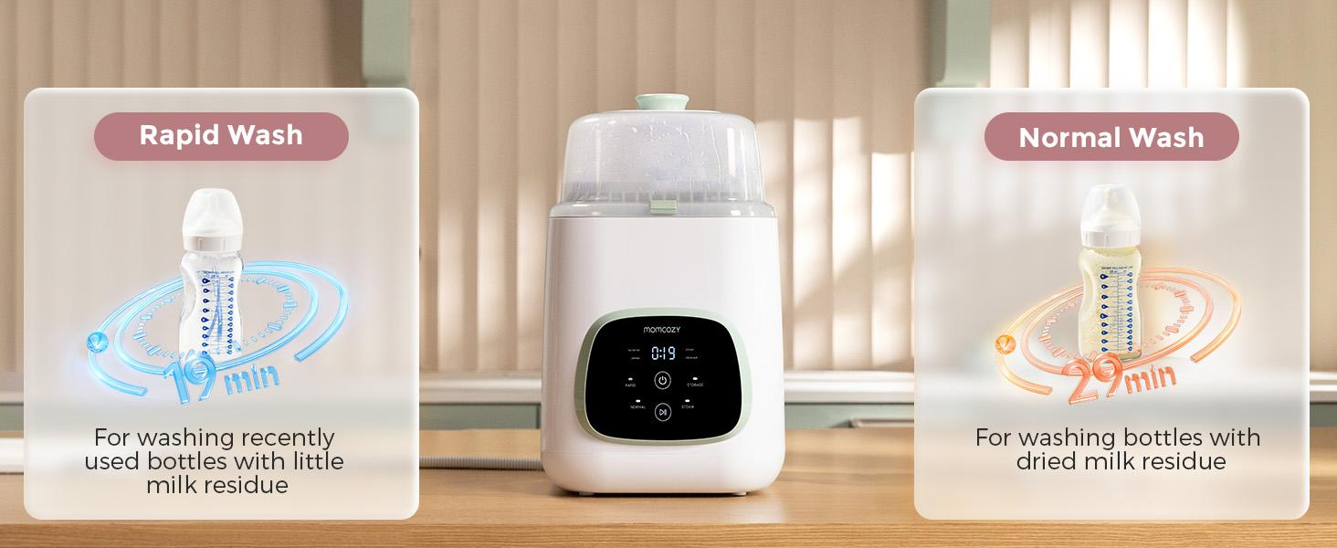 Momcozy KleanPal Pro Baby Bottle Washer, Sterilizer and Dryer - 3-in-1 Washer, Save Time and Effort - Suitable for Cleaning Bottles, Breast Pump Accessories and Baby Products 【B】
