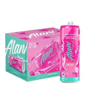 Alani Nu Energy Drink Pink Slush 12 Pack 12oz Cans Zero Sugar 200mg Caffeine Boosting Beverage