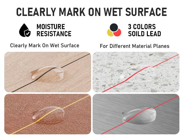 Nicpro 3 Pack Carpenter Pencil with Sharpener, Mechanical Carpenter Pencils with 39 Refills, Construction Pencil Heavy Duty Woodworking Pencils for Architect (Red, Black, Yellow)- With Case