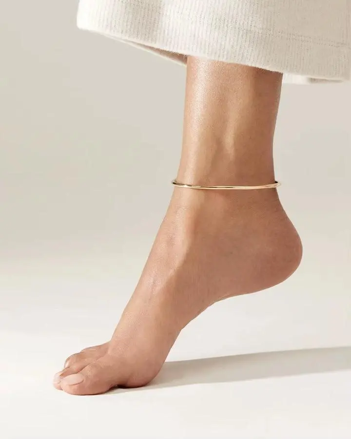Lani Anklet Bangle - Silver or 18K GP ankle jewelry