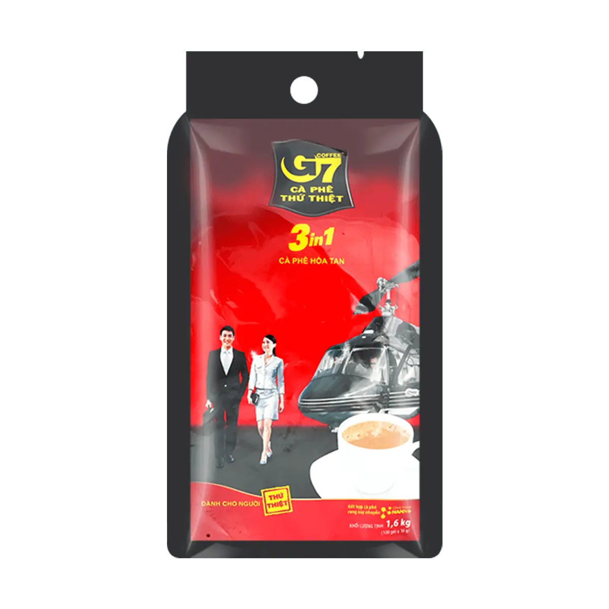 BENTRE VIETNAM G7 Instant Coffee 3-in-1 Family Pack - 100 Sachets x 16g - Rich Arabica Blend, Perfect for Home & Office