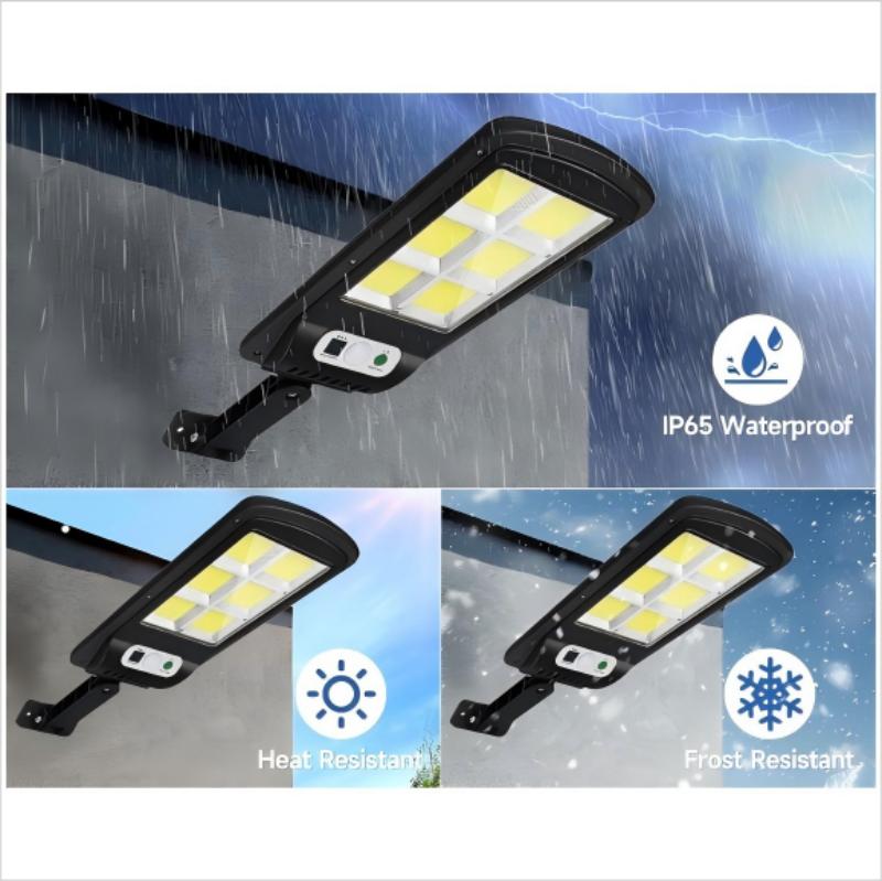 8 Pcs Solar Street Lights - Motion Sensor Security Solar Flood Lights, Remote Control Outdoor Road Wall Lamp With 3 Lighting Modes For Front Door, Garden, Yard, Garage, Path - Heavy-Duty Waterproof Solar Wall Lights , Easy installation Garden Lamp