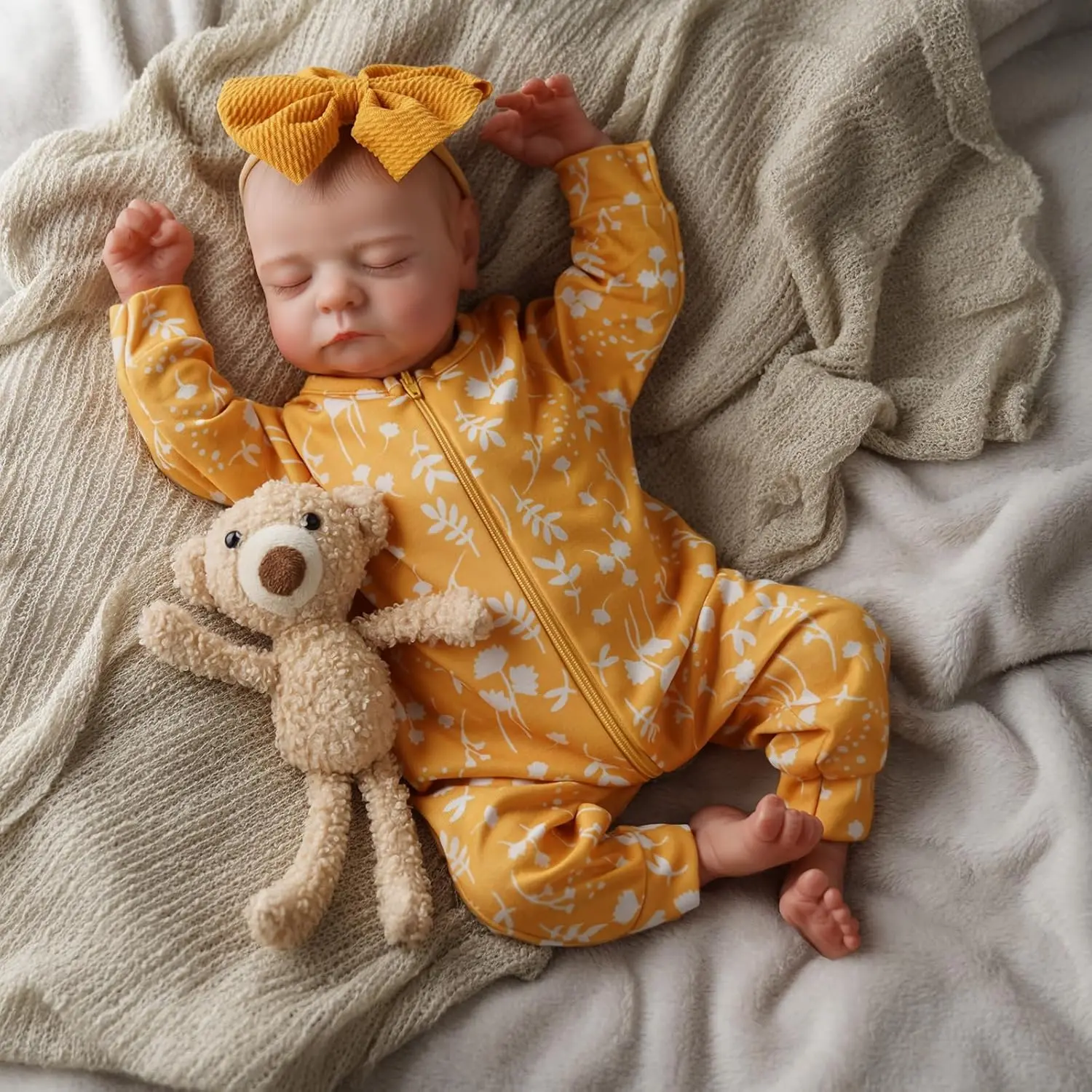 #backtoschool BABESIDE Lifelike Reborn Baby Dolls 20Inch Full-body Vinyl Real Life Baby Dolls with Toy Accessories for Kids Age 3+ Perfect Gifts for Mother's Day Valentine's Day Children's Day & Christmas Baby Bottle Birth Card