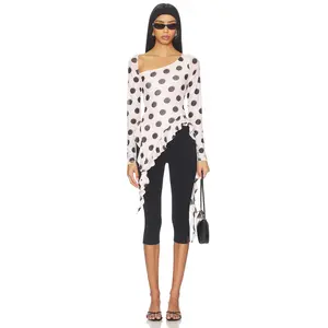 AFRM Doris Top in Rose Blur Dot