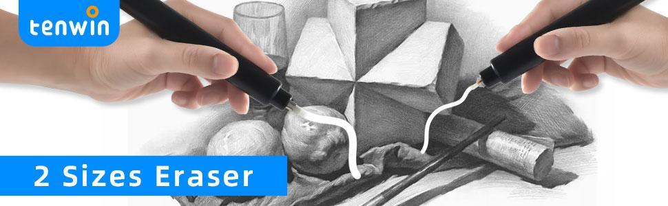 Electric Eraser, 1 Set Student Eraser with Replacement Refills, Automatic Eraser, Drawing Eraser, Stationery Supplies, Battery Not Included, Stationery Office Supplies