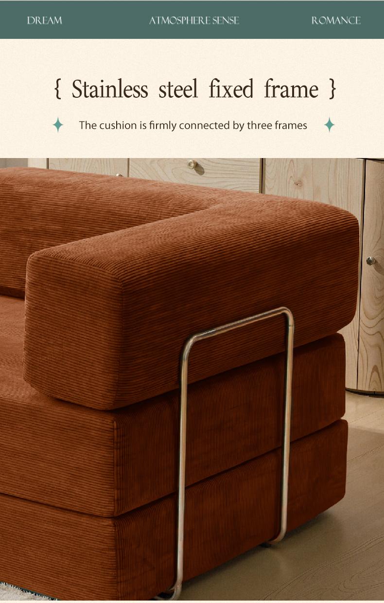 basement  furniture high-quality convertible comfy corduroy fabric couch  pulls  bed multi-functional floor sofa Convertible Modular Fabric Compression Sofa Bed Folding Dual-Purpose 2025 New Small-Sized Rental House Living Room Double Lazy Person Leisure