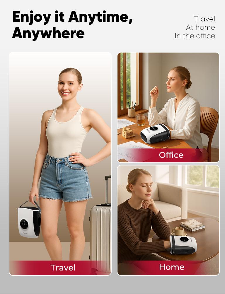 [Handheld Model] CINCOM New Handheld Hand massager,Five-finger Design,Portable and Cordless,Intuitive Touchscreen,Best Gifts for Loved Ones