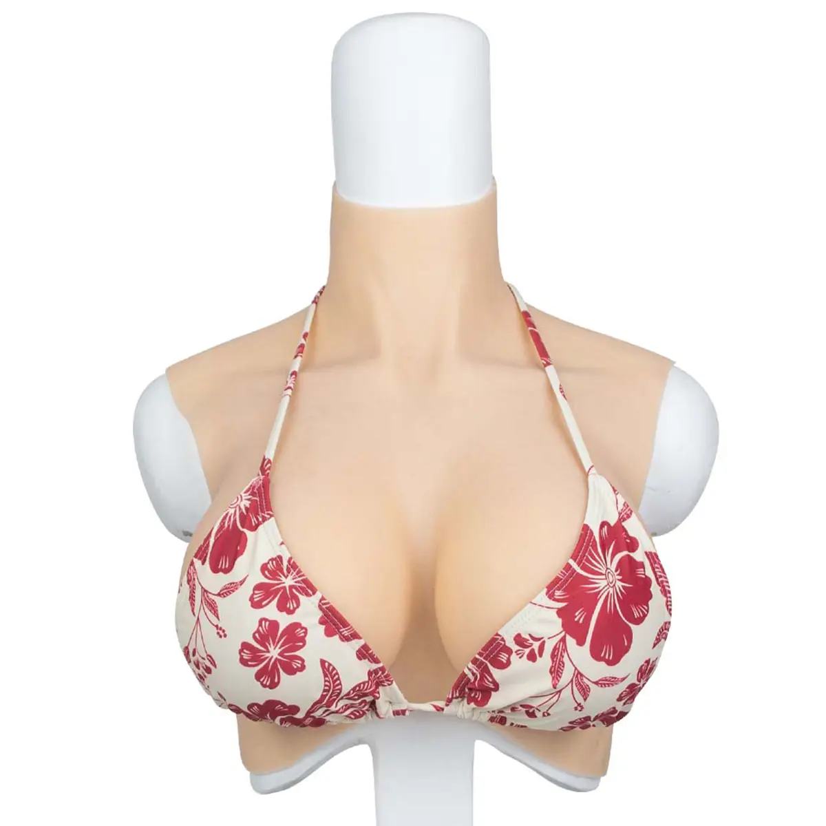Women's Bra Silicone Breast Form Accessories - Updated Artificial Clavicle & Ribs Design, Curved Hem, Silk Cotton or Gel Filled, Soft, C-G Cups, 4 Colors, Gel Pads Bra Inserts & Padding for Crossdressers
