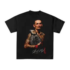 UFC - Lightweight- Max Holloway "Blessed" Hawaii Hibiscus MMA UFC Heavy Cotton Shirt BMF Tshirt UFC Hoodie Sweater Fan Apparel Menswear Direct-to-garment Breathable Printing