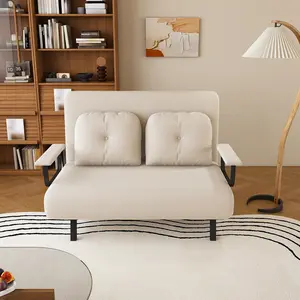 Wide Folding Sofa Bed 5-in-1 Convertible Double Seat Corduroy Fabric 5-Position Adjustable Backrest With Pillow Space-Saving Multifunctional Sleeper Sofa for Living Room Bedroom Office viral couch b