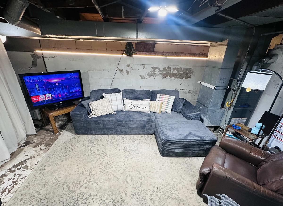 Item: Light Grey Corduroy Right Chaise