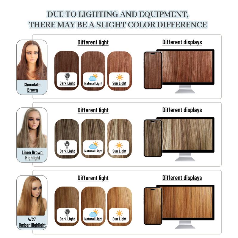 Ua Hair Glueless Synthetic layered cut 9x7 Lace Front Wig Wear And Go Pre Plucked Pre Cut Straight Wig Vivid Self Growing Clean Hairline with Tiny Knots Heat Resistant Premium Fiber