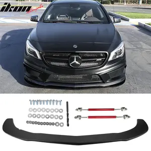 Front Splitter for Benz CLA Class 2014-2016 with Hardware PP & Red Rods