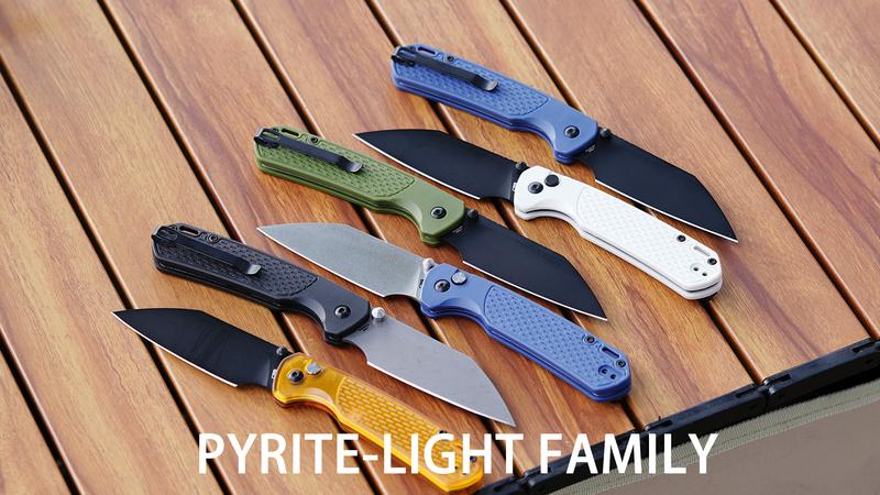 CJRB Pyrite-Light Pocket Folding Knife - 3.34'' AR-RPM9 Steel Blade, Pocket Clip, Multi-Tool Knife for Camping, Hiking & Fishing - Survival Gear
