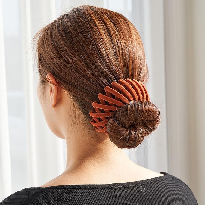 Bohemian Style Bird Nest Magic Hair Clips Set, Elegant Hollow-Out Round Plastic Hair Bun Accessories for Women, with Wedding Festival Hair Decor