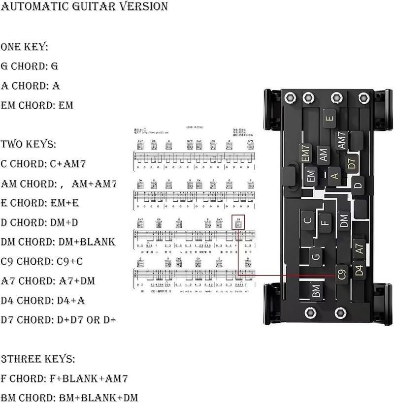 Guitar Aid Chords  Rhythm Teaching, Guitar Aid Chord Trainer, Guitar Chord Presser, Guitar Aid Assisted Tool for Family Beginners Friends  Gifts,Valentine's Day Gifts ,Deals for you days