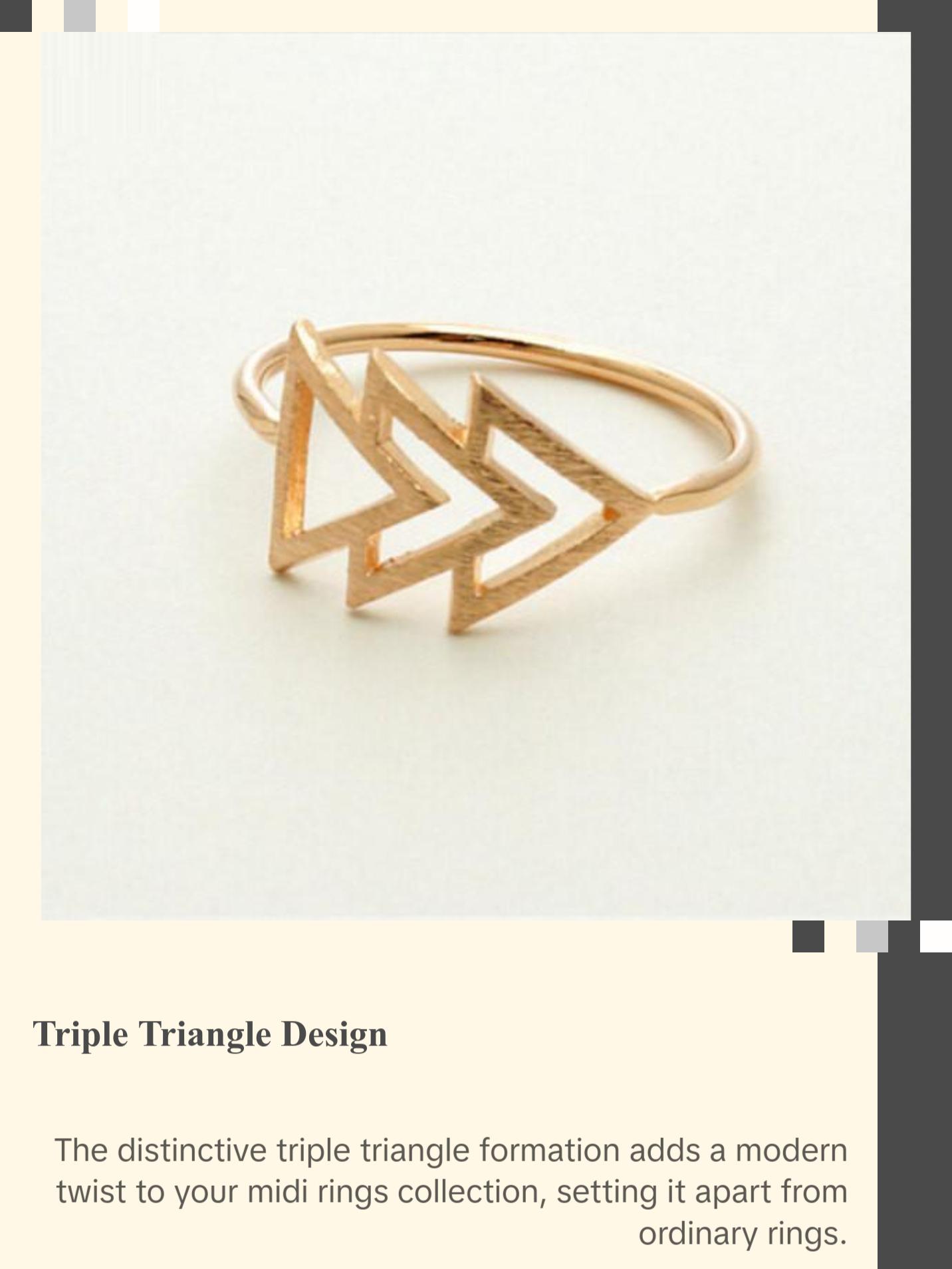 Triangle Ring - Midi Rings