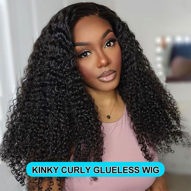 MORE FACE Water Wave Wear Go Wig Pre Bleached Knots Pre Cut Lace 4x6 HD Glueless Wigs Afro Kinky Curly Human Hair Wigs