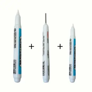 3 Pack Ultra White Paint Marker Pens with Precision Tips (0.7mm, 1.0mm, 2.5mm) Fast Dry Non Fading Ink for DIY Crafts Glass Wood Metal and Black Paper