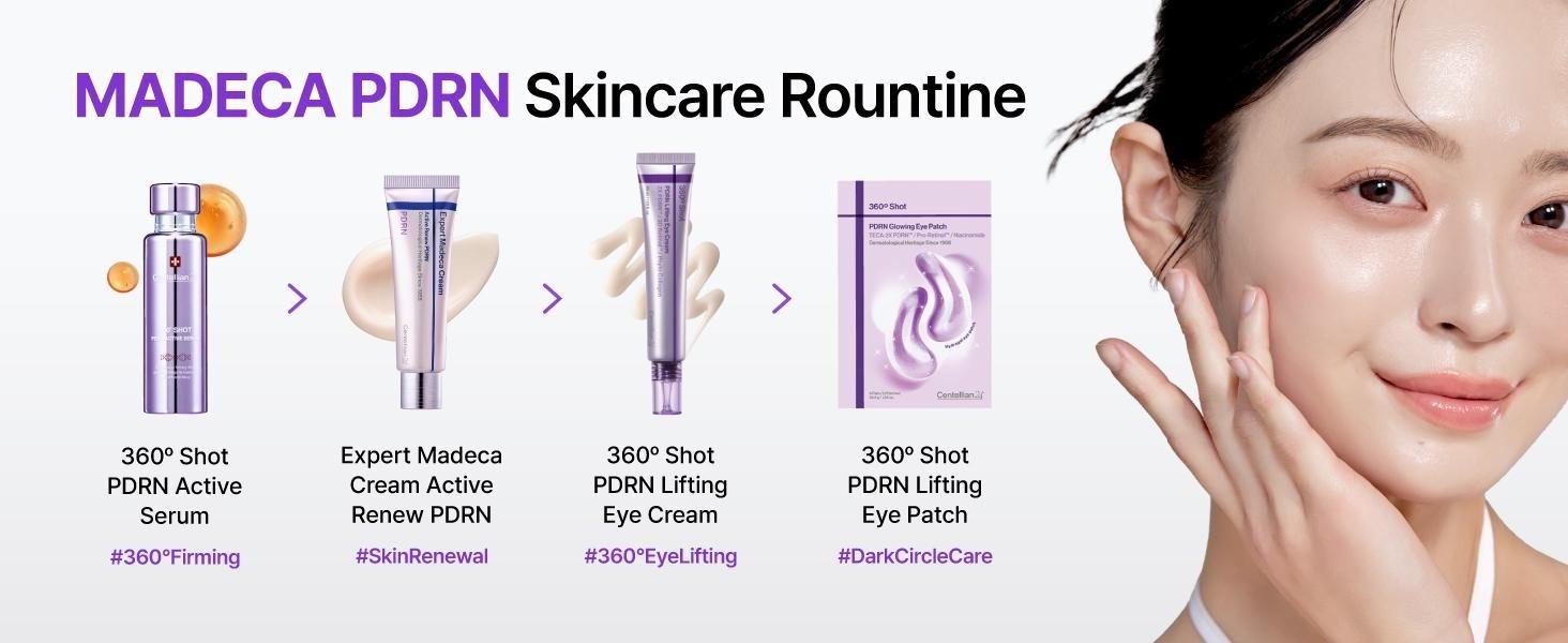 [TikTok Exclusive] [Centellian24] PDRN Clinical Recovery Set | 360° Shot PDRN Serum + Expert Madeca Cream Active Renew PDRN + 360° Shot PDRN Eye Cream + 360° Shot PDRN Eye Patch | Professional Korean Glass Skin Routine | Korean Skincare
