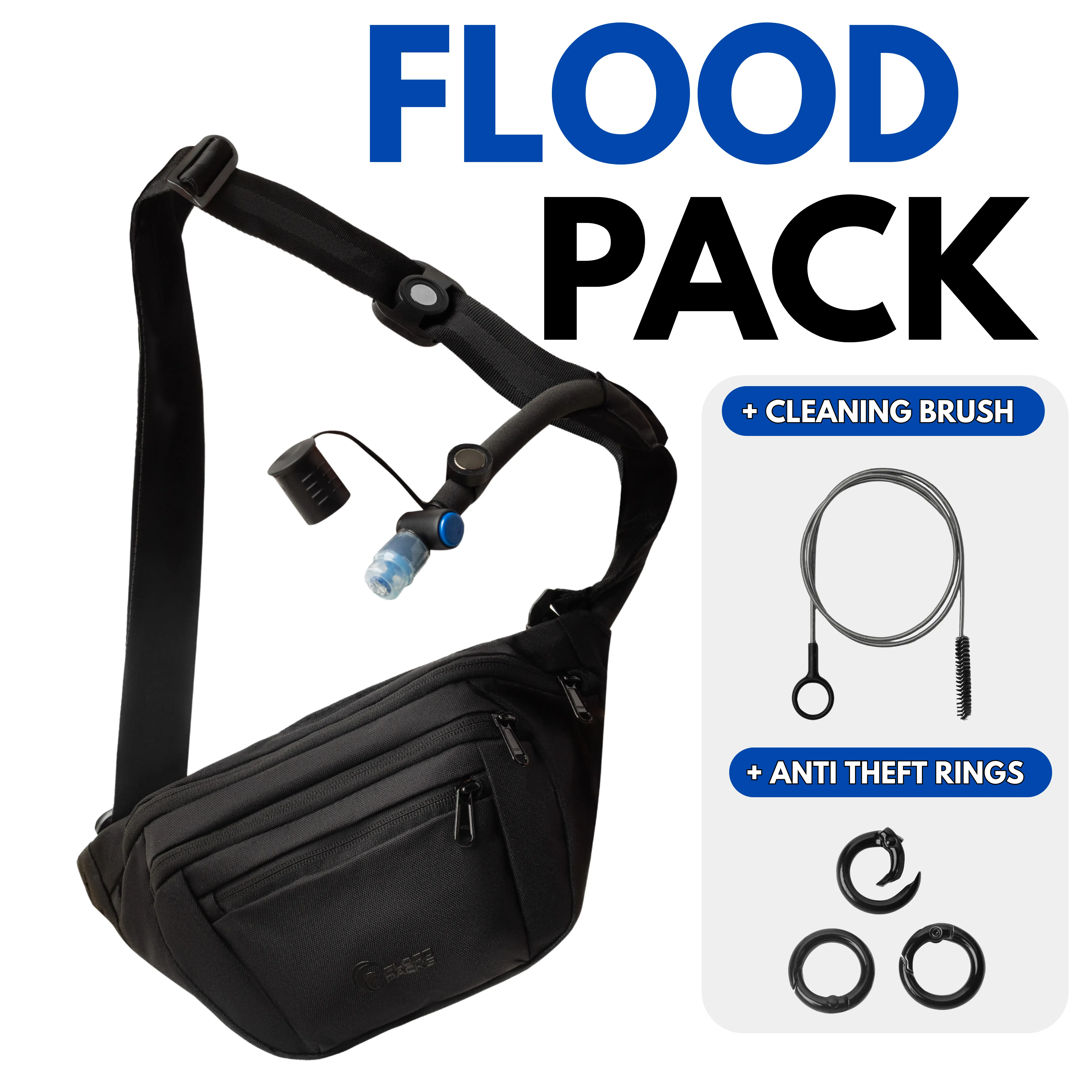Hands-Free Hydration for Festivals, Hikes, Walks & More – Flood Pack Crossbody (25oz)