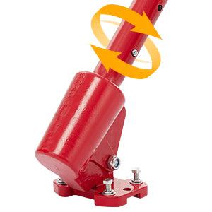 GARVEE Bull Float Magnesium Concrete Float, 36 x 8" Round End Concrete Float Tool Cement Tool, Concrete Kit Bull Float with 4 Float Handle Bracket Concrete Tools Finishing（RED）