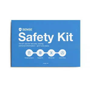 Sense Safety Kit - Emergency ID Kit with Personal Information Storage, Fingerprint Kit, and DNA Sample Swab