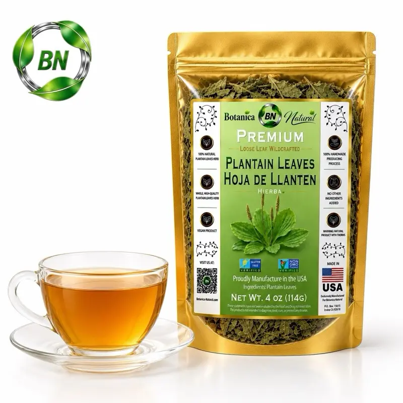 BN PLANTAIN LEAVES - HOJA DE LLANTEN 4oz MEXICAN ORGANIC HERBAL TEA NATURAL BEVERAGE